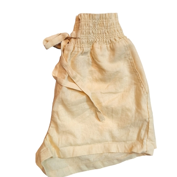 🎁Love Tree Ivory Linen Drawstring PaperBag Shorts & SHEIN Leopard print tank- S - Picture 10 of 16